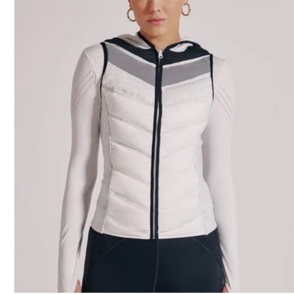 Blanc Noir Packable Moto Puffer Vest - Size S. - Picture 1 of 5